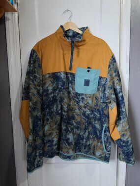 Topo Designs Tie Dye Fleece Half Zip Pullover